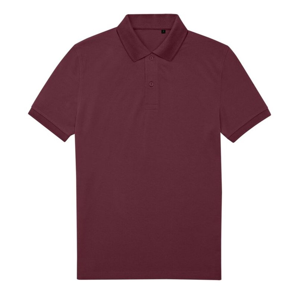 B&C Mens My Eco Polo Shirt / Burgundy